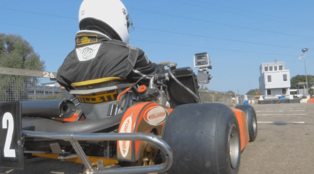 Alex Payne at Rye House, 2012, in a Senior Rotax Max kart